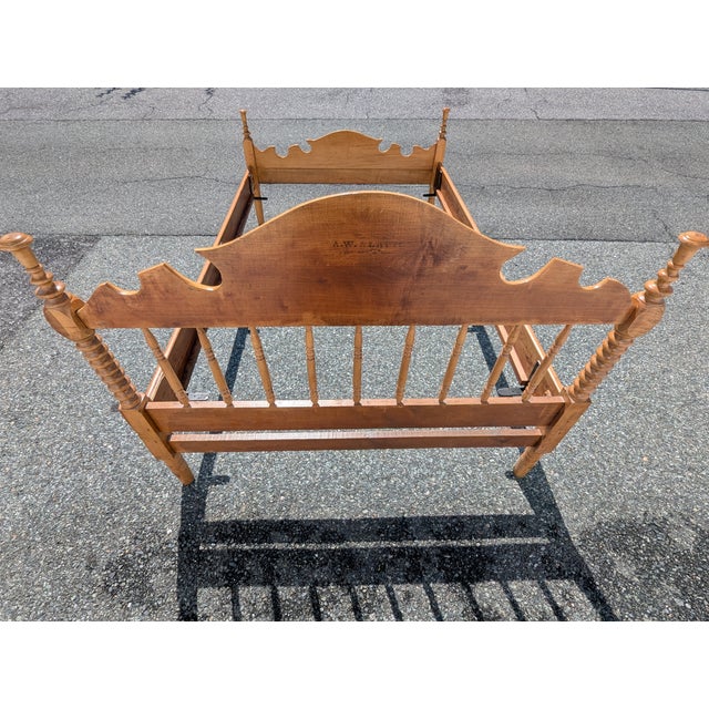 Late 19th Century 19th Century Fruitwood Full Size Bedframe For Sale - Image 5 of 9