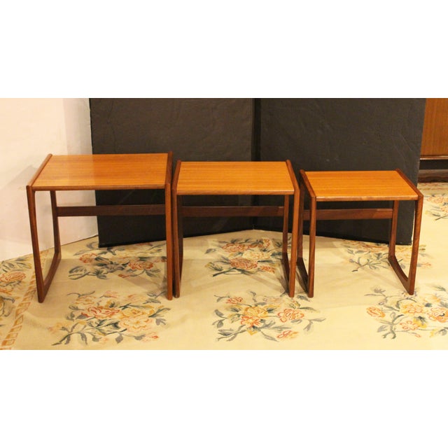 Mid 20th Century Circa 1960s Mid Century Modern English Nest of 3 Tables, Quadrille by G Plan For Sale - Image 5 of 5