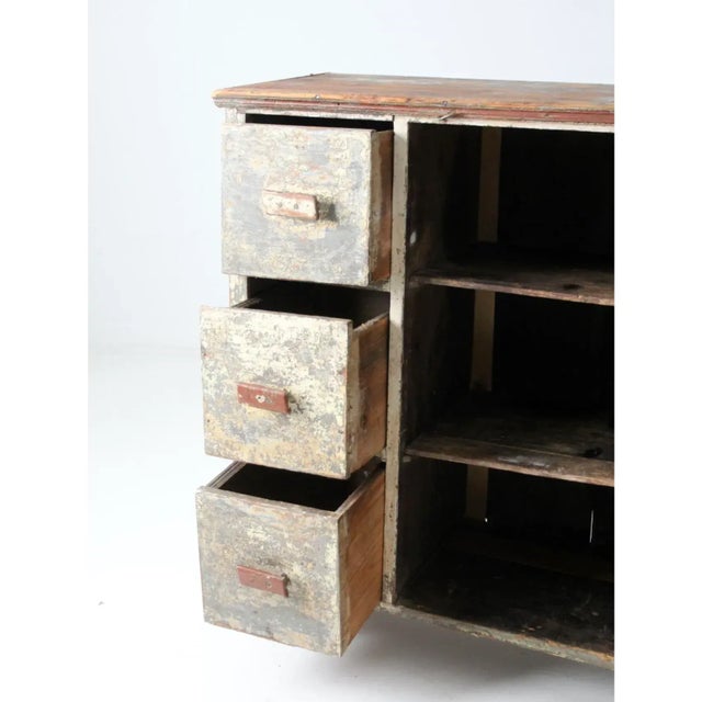 Antique Primitive Farmhouse Cabinet For Sale - Image 9 of 13