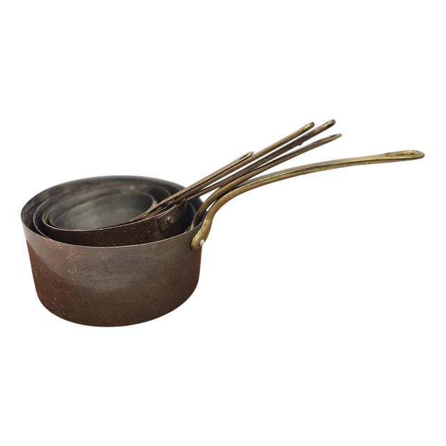 Vintage Copper Frying Pans, 1920s, Set of 5 For Sale