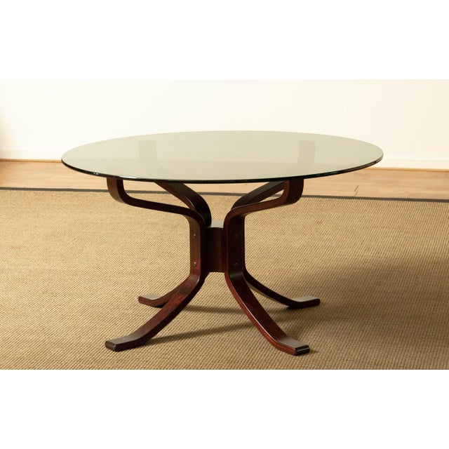 Smoked Glass Coffee Table attributed to Sigurd Ressell for Vatne, Norway, 1970s For Sale - Image 6 of 6