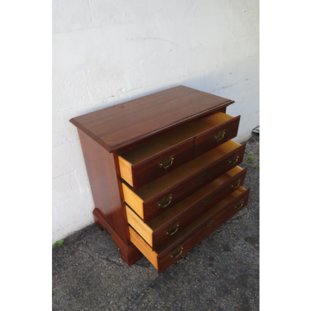 Late 20th Century Jamestown Sterling Solid Cherry Low Dresser Bathroom Vanity 5606 For Sale - Image 5 of 11