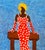 "Securely Waiting", Acrylic on Canvas Painting by Janet Adegoke For Sale