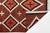 Native American Modern Navajo-Inspired Geometric Wool Rug – Handmade in Terracotta and Off-White For Sale - Image 3 of 11