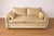 Textile Vintage Rowe “First in Fashion” Champagne Velvet Sofa + Loveseat Set With Sculptural Chrome Arm Details For Sale - Image 7 of 9