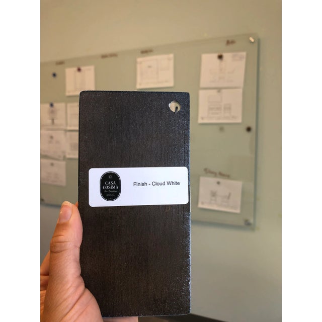 Casa Cosima Home finish sample in Cloud White. The color is Benjamin Moore Cloud White (OC-130). Please note the color and...