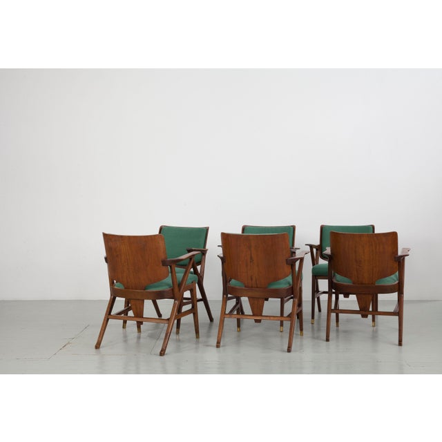 Vintage Armchairs by Enrico Ciuti, 1950, Set of 6 For Sale - Image 16 of 18