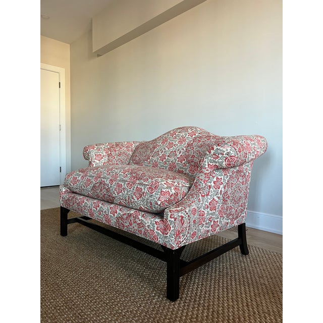 Schumacher New Down-Filled Two Seater Sofa in Schumacher Kaya Medallion For Sale - Image 4 of 11