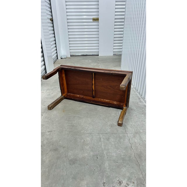 Brown Mid 20th Century Rectangular Elmwood Ming Style Low Coffee Table For Sale - Image 8 of 8