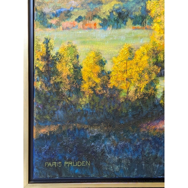 Brown Nancy Paris Pruden "Sonoma Sunset" Contemporary Naturalistic Mountain Landscape Nature Painting, 2020s For Sale - Image 8 of 11