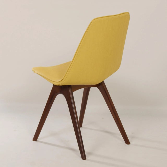 Yellow Teak Dining Chairs by Van Os, 1950s, Set of 4 For Sale - Image 11 of 13