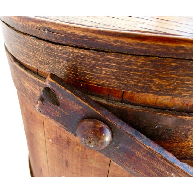 Brown Late 19th C Authentic Shaker Wood Bucket. Pennsylvania, Circa 1885. All Original For Sale - Image 8 of 10