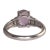 Contemporary Early 21st Century Kunzite & Diamond 18K White Gold Ring Size 6.75 For Sale - Image 3 of 5