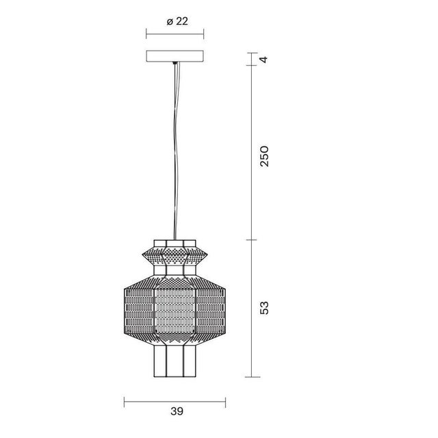 Gold Golden Ma-Rock T Pe Suspension Lamp by Jaime Hayson for Parachilna For Sale - Image 8 of 10