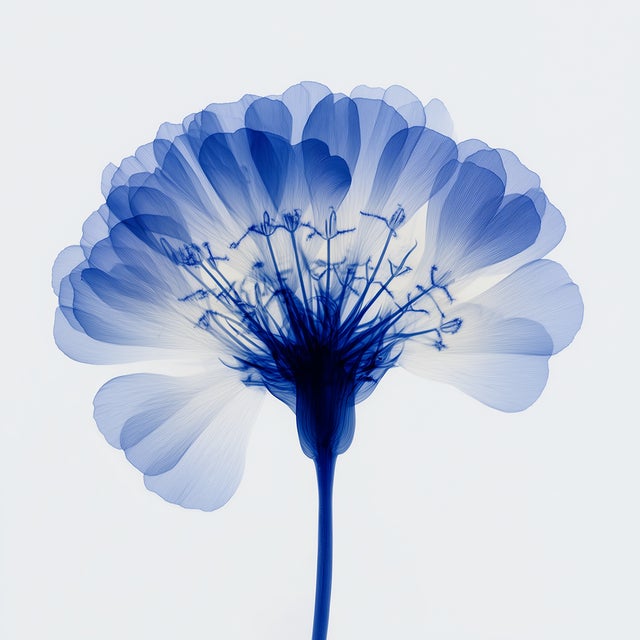 Contemporary Abstract Blue Botanical Limited Edition Fine Art Print No. 2 | Organic Modern For Sale - Image 3 of 3