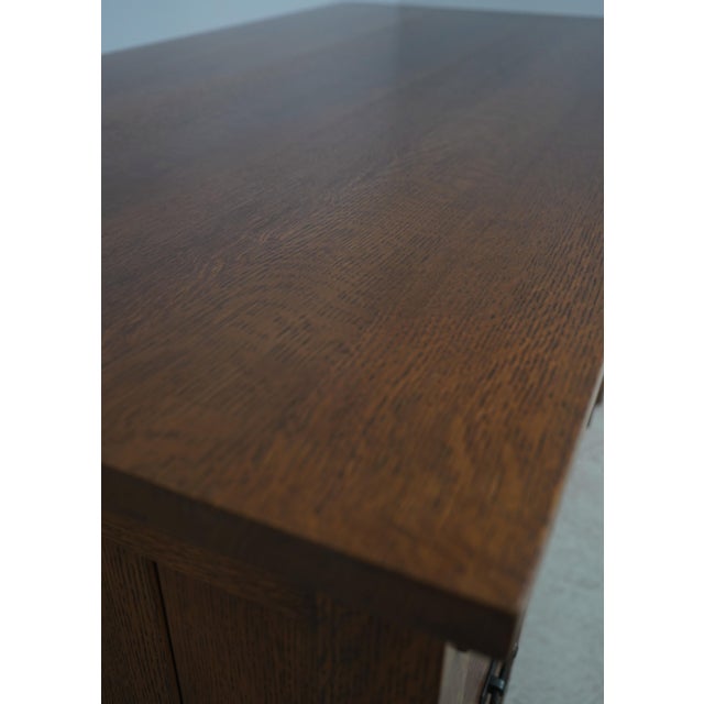 Stickley Mission Oak Arts & Crafts Executive Desk For Sale - Image 9 of 18