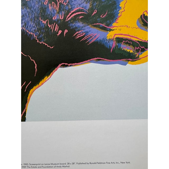 1980s Andy Warhol Foundation "Bighorn Ram -1983" Endangered Species Pop Art Vintage Offset Lithograph Print For Sale - Image 6 of 9
