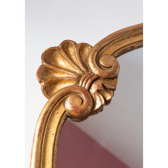 French Mirror in Gilded Wood, 1950s, in Good conditions. Designed 1950 to 1959