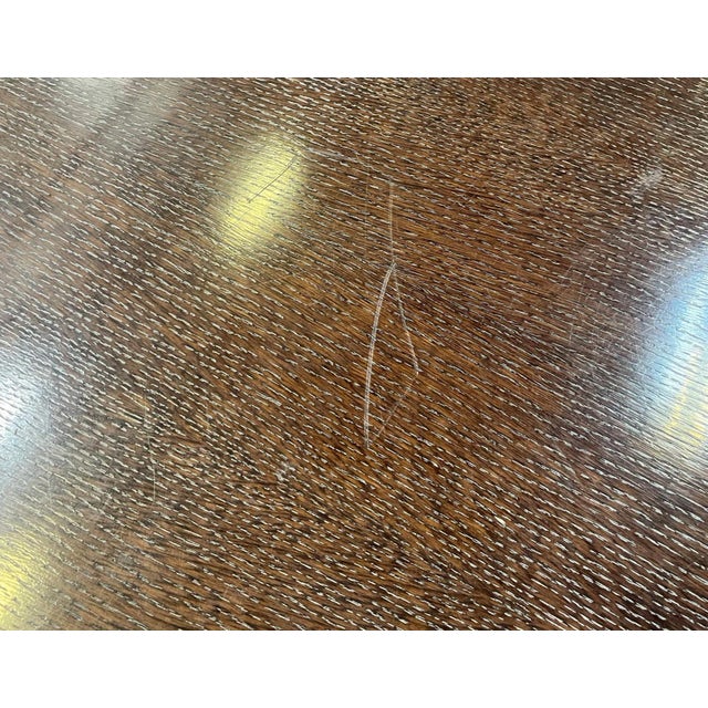 Oak & Satin Nickel Finish Oliver Coffee Table From the Madeline Stuart Collection For Sale - Image 9 of 10