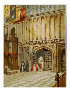 Mid 19th Century Henry 7th Chapel at Westminster Print