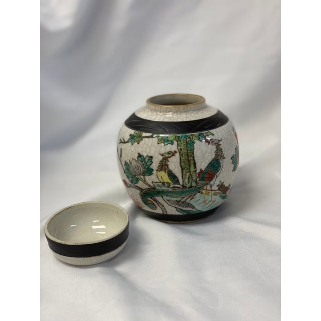 1950s Small Pottery Bird Jar Chairish