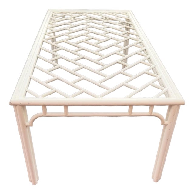 Vintage Palm Beach Chinese Chippendale Style Large Dining Table For Sale