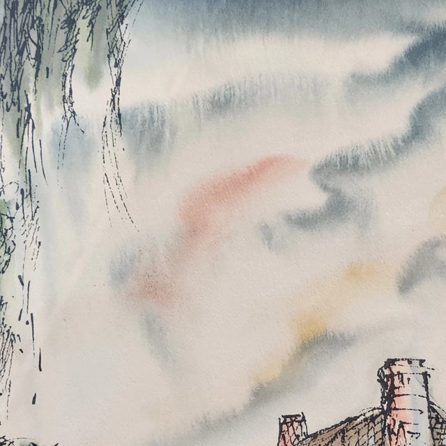 Vintage Johnny Donnels Louisiana Bayou Watercolor Painting – Cypress Landscape For Sale In Chicago - Image 6 of 14