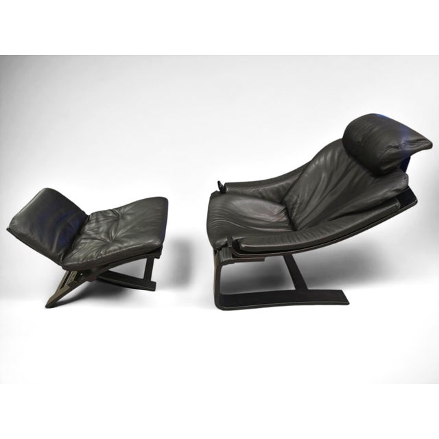 Modern Original Kroken Lounge Chair & Ottoman by Åke Fribytter for Nelo Möbel, Sweden, 1970s For Sale - Image 3 of 11