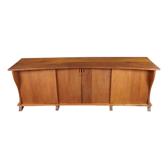 Fantastic Live Edge Mid Century Modern Style Walnut Sideboard Buffet For Sale