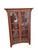 1990s Ethan Allen American Impressions Arts & Crafts Cherry Lighted Curio Cabinet For Sale - Image 5 of 17