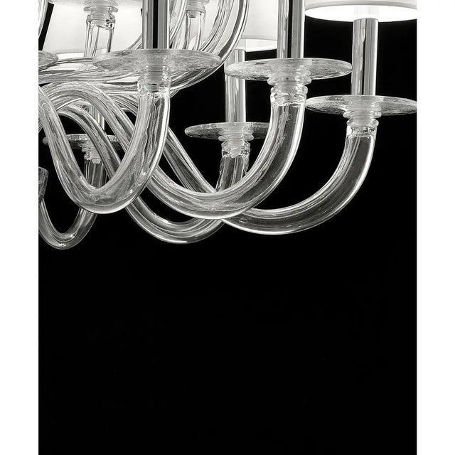 Glass Transparent Murano Glass Chandelier by Simoeng for Simoeng For Sale - Image 7 of 9