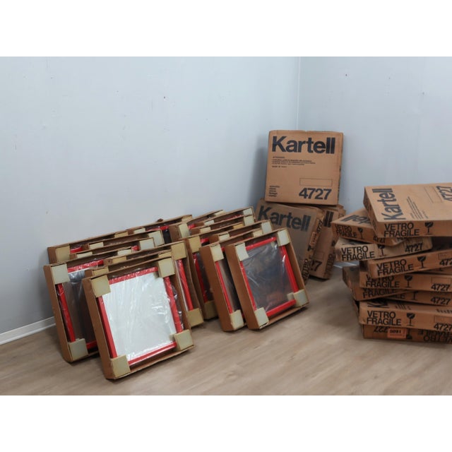 1970s Red Model 4727 Mirror by Anna Castelli Ferrieri for Kartell, 1970s For Sale - Image 5 of 10