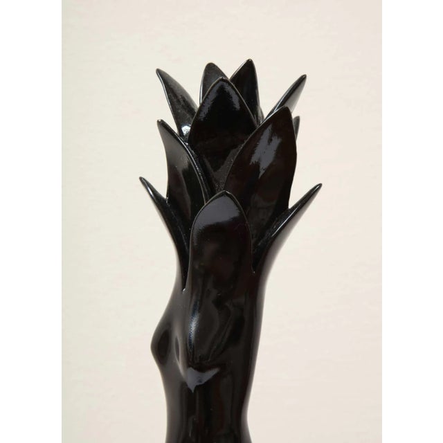 Early 21st Century 2021 “Black Transition” Contemporary, Black, Mixed Media, Acrylic and Wood Sculpture by Nana De La Fuente For Sale - Image 5 of 10