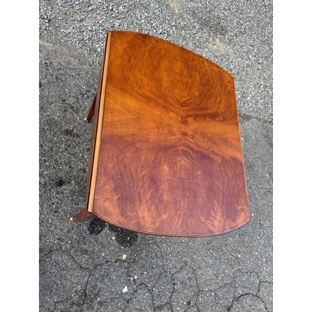 Vintage Federal-Style Burled Wood Pembroke Drop Leaf Side Table For Sale - Image 18 of 18