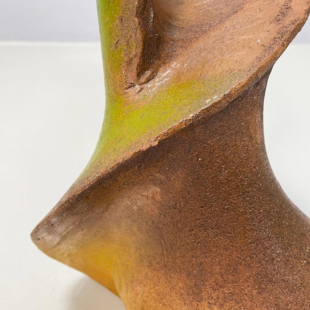 Italian Modern Abstract Organic Sculpture in Terracotta, 1970s For Sale - Image 14 of 18