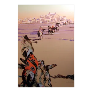 BC Nowlin "Into Day" Southwestern Native American Figurative Fine Art Serigraph