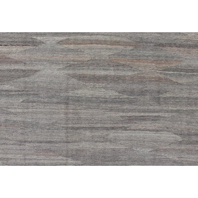 Modern Kilim Rug by Keivan Woven Arts, Hand-Woven Wool 9'0 X 11'8 For Sale - Image 4 of 13