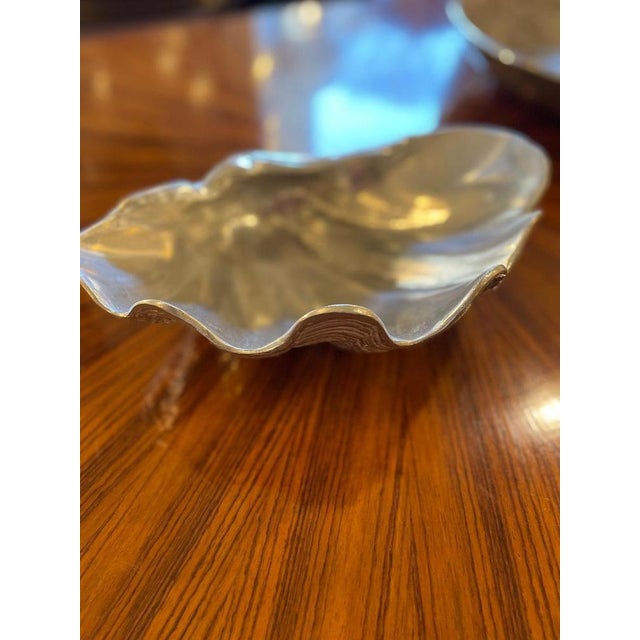 Silver Shell-Shaped Catchall Dish, 1980s For Sale - Image 3 of 13
