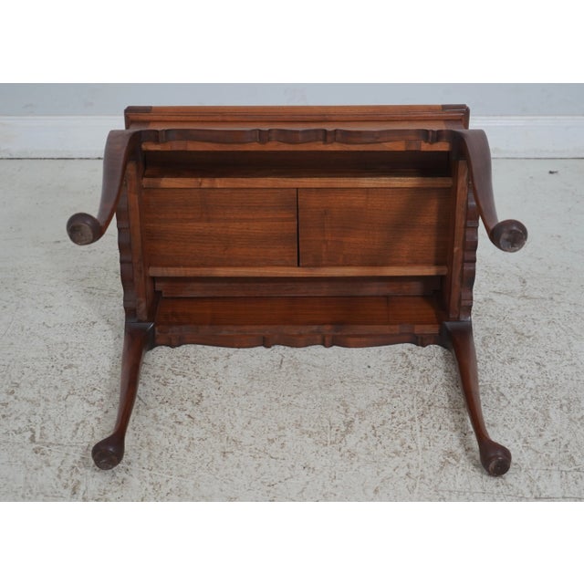 Bench Made Solid Walnut Tea Table For Sale - Image 12 of 12