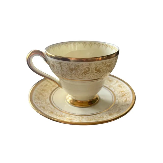 English Vintage Royal Chelsea China Cup and Saucer Tea For Sale - Image 3 of 3