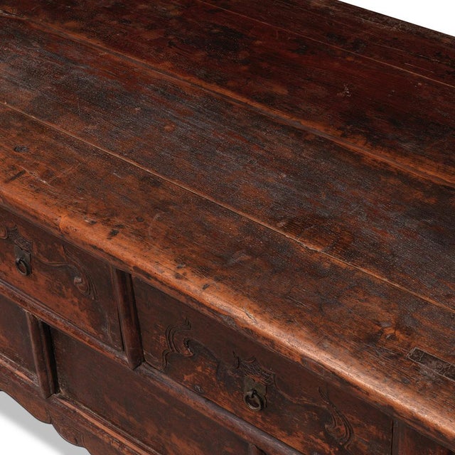 Elm Panelled Coffer For Sale - Image 5 of 9