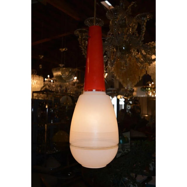 Paint Italian Enameled Solid Glass Pendant, Circa 1960's For Sale - Image 7 of 9