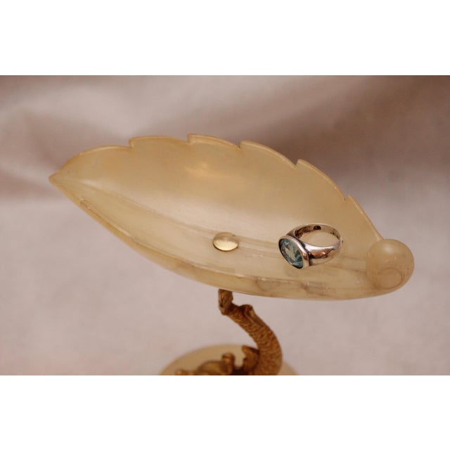 Footed Vase Gold Dolphin Decor, 1950s For Sale - Image 12 of 18