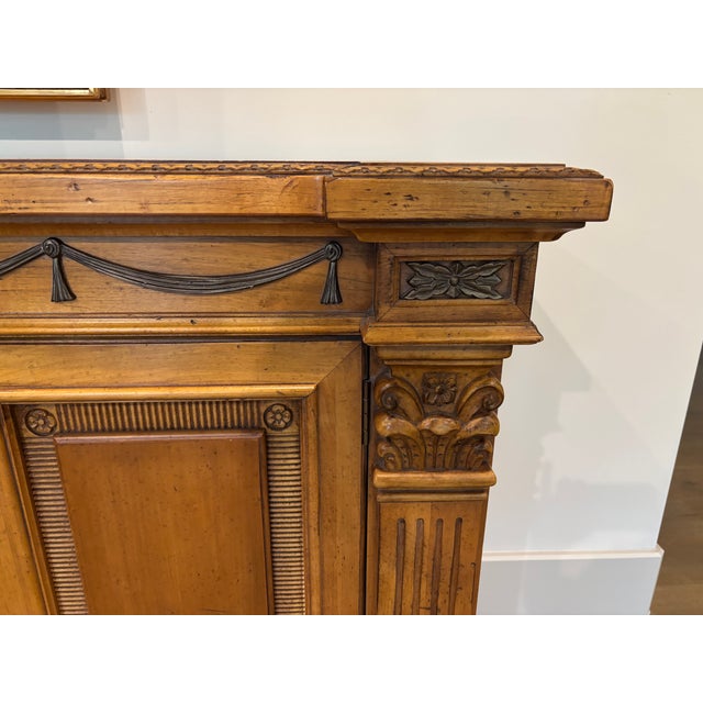 Pristine Century Furniture Sideboard Right Side of Sideboard has drawers Left Side of Sideboard Cabinet has shelves 78"W x...
