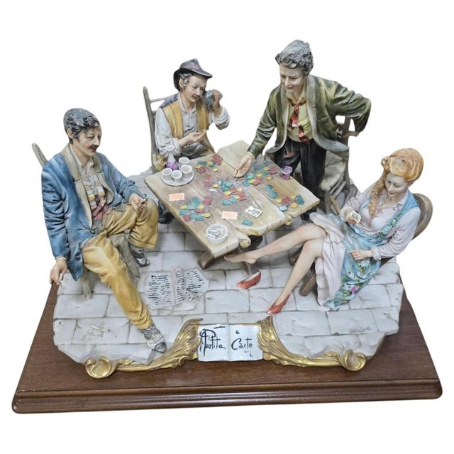 Large Porcelain Figural Group from Capodimonte, 1950 For Sale - Image 10 of 10