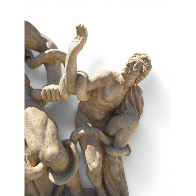 Stone Italian Artist, Life-Size Lacoonte Sculpture, Marble For Sale - Image 7 of 16
