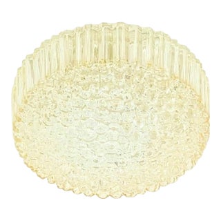 Mid-Century Amber Bubble Glass Ceiling Light/Flush Mount or Wall Light by Helena Tynell for Limburg, Germany, 1970s For Sale