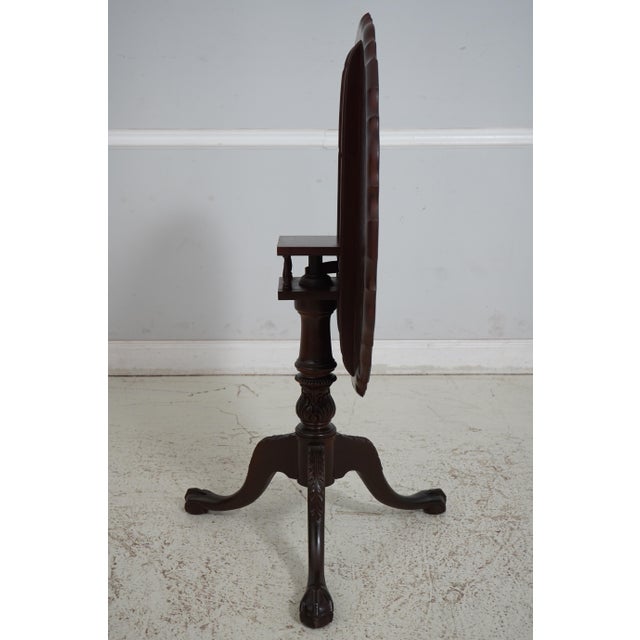 1960s Chippendale Style Tilt Top Pie Crust Table For Sale - Image 5 of 12