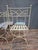 Vintage Wrought Iron Garden Chairs with Cushions, Set of 4 For Sale - Image 6 of 9