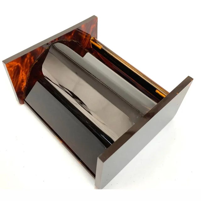 Mid-Century Acrylic Glass & Brass Jewelry Box by Christian Dior, 1970 For Sale - Image 9 of 14